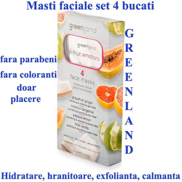 Set 4 masti faciale Fruit Emotion