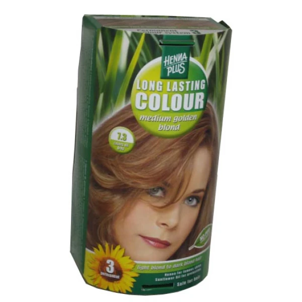 Vopsea de par femei permanenta - 7.3 Golden Blond Hennaplus