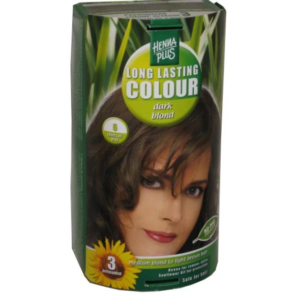 Vopsea de par femei 6 Dark Blond Hennaplus