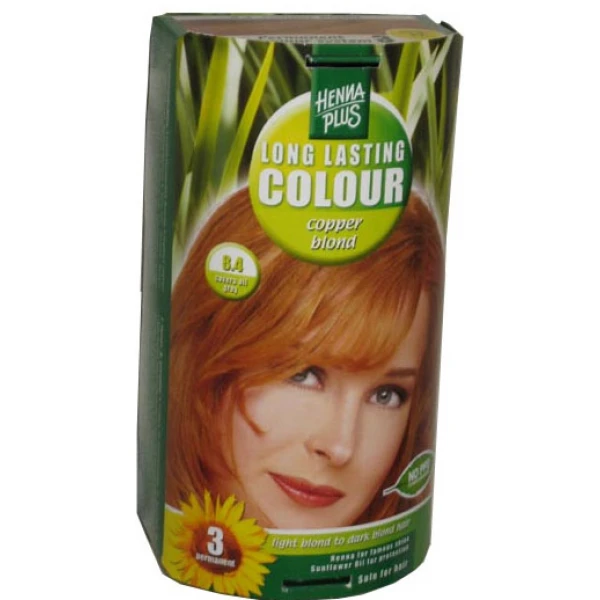 Vopsea de par femei 8.4 Copper Blond Hennaplus